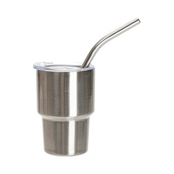 Sklenice na broky z nerezové oceli pro sublimaci - stříbrná