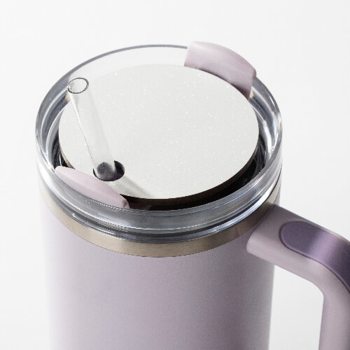 Vláknitá jmenovka se třpytkami pro 1200 ml hrnek k sublimaci - kruh