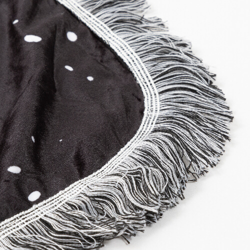 Bělená plyšová deka Starry Black Heart pro sublimaci