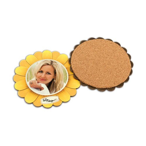 Podložka pod hrnek z MDF Ø 11 cm květina pro sublimaci