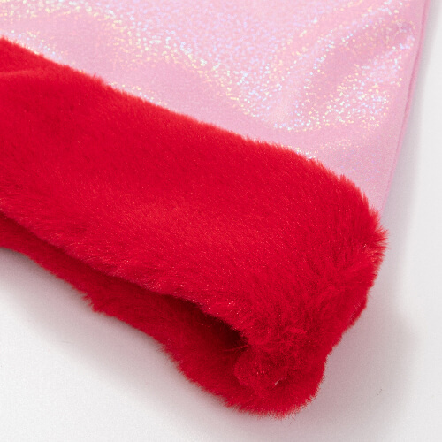 Čepice z brokátu svatého Patrika. Santa Claus pro sublimaci - růžový