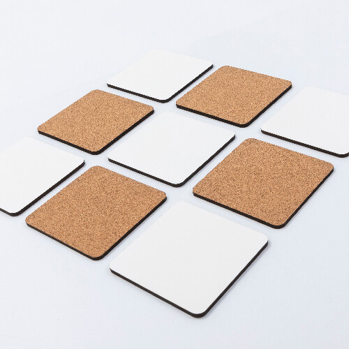 Čtvercová podložka pod hrnek z MDF 9 x 9 cm pro sublimaci