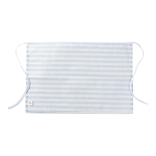 Lněný materiál pro sublimaci - krémový s modrými pruhy