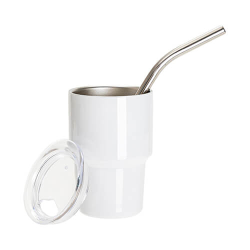 Sklenice na panáky z nerezové oceli pro sublimaci - bílá