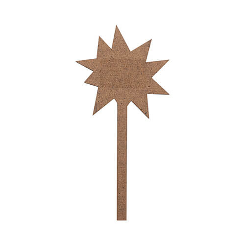 Informační cedule z dřevovláknitých desek pro sublimaci - hvězda