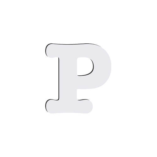 Dekorativní písmeno z MDF pro sublimaci 10 cm P