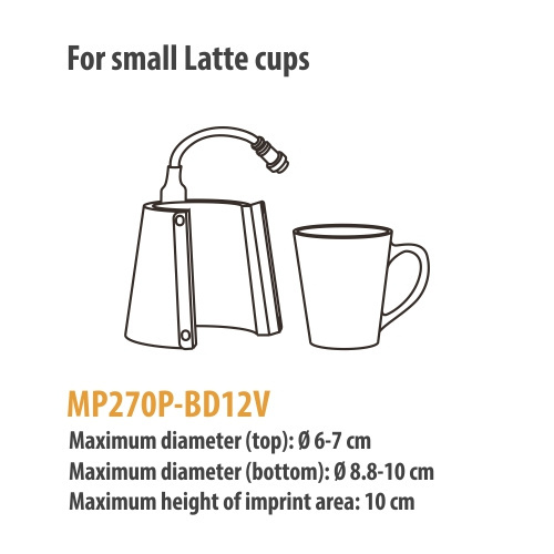 Ohřívač pro malé šálky na latté pro lisy Elite Pro / Pro Max