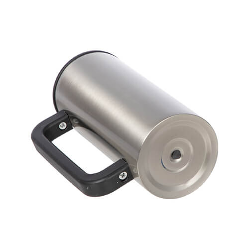 Hrnek 360 ml s plastovou rukojetí se sublimací - stříbrný