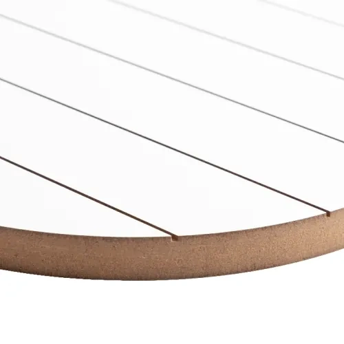 Kulatý fotorámeček z MDF, pruhovaný, Ø 25,4 cm