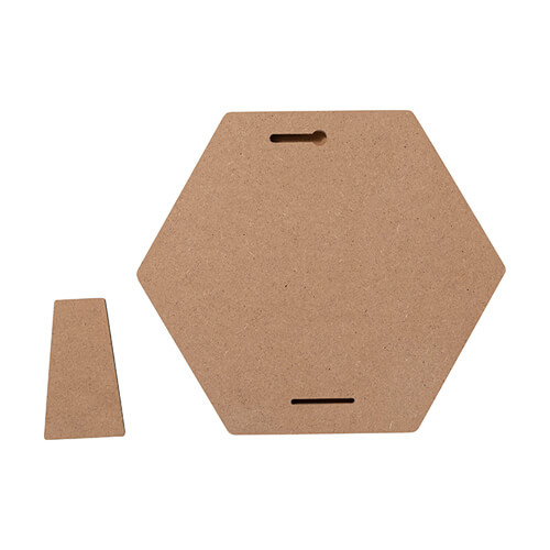 Šestihranný MDF fotorámeček pro sublimaci - 17,8 x 20,3 cm