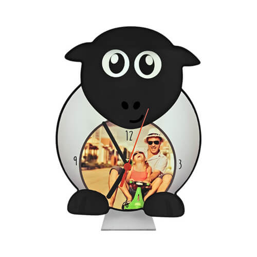 Stojanové hodiny z MDF - ovce - sublimační termotransfer