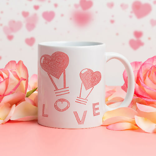 Zirkoniová deska pro termotransfer - love