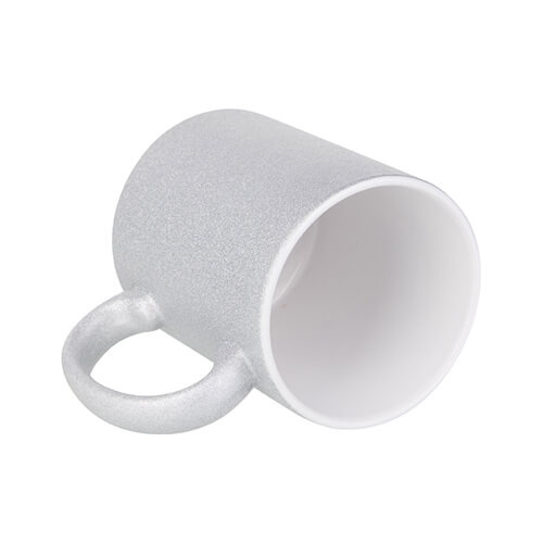 Hrnek 330 ml se třpytkami pro sublimaci - stříbrný