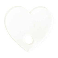 Akrylová jmenovka pro hrnek 780 / 900 / 1050 / 1260 ml pro sublimaci - srdce