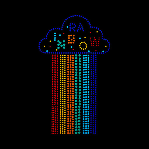 Zirkoniová deska pro termotransfer - malá duha