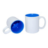 Hrnek 330 ml s mořsky modrým vnitřkem (JS Coating pro sublimaci)