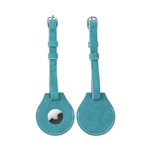 Kožená visačka na zavazadla / pouzdro AirTag pro sublimaci - zelená