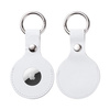 Kožený přívěsek na klíče / pouzdro AirTag pro sublimaci - bílé