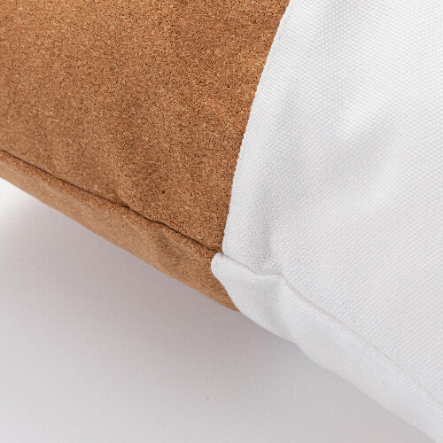 Lněný povlak na polštář s korkovým proužkem pro sublimaci