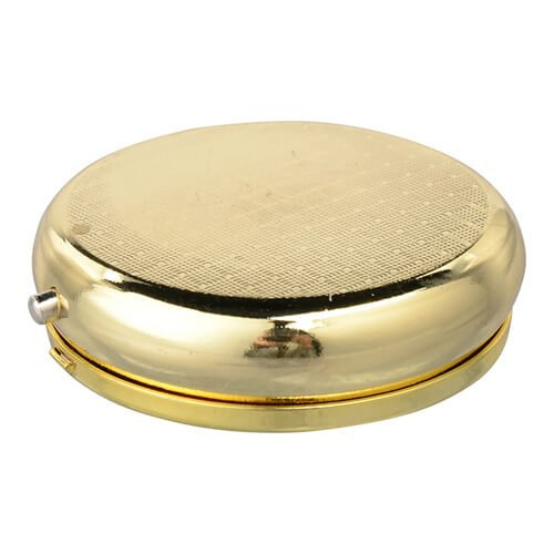 Zlatá kulatá krabička na pilulky Sublimační tepelný přenos
