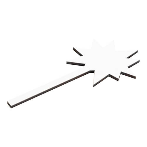 Informační cedule z dřevovláknitých desek pro sublimaci - hvězda