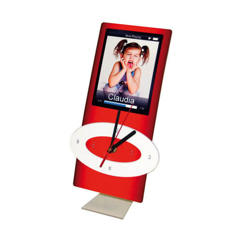 Stojanové hodiny z MDF - iPod - Sublimační termotransfer