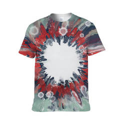 Tričko Cotton-Like Bleached Bloom Red pro sublimaci