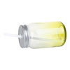 Skleněný hrnek Mason Jar 450 ml bez ucha pro sublimaci - limetkově zelený gradient