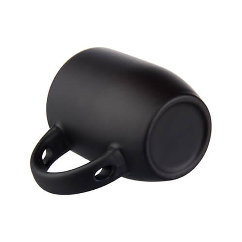 Magický hrnek 330 ml matně černý se žlutým vnitřkem a lžičkou (pro sublimaci)