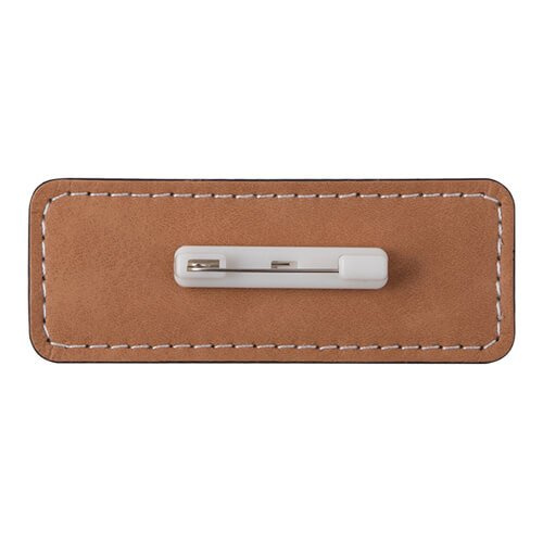 Kožený odznak 8,2 x 3,1 cm pro sublimaci - hnědý