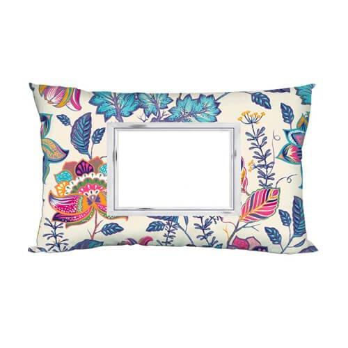 Dvoubarevný saténový povlak na polštář 70 x 40 cm pro sublimaci - Floreal