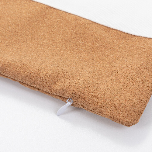 Lněný povlak na polštář se dvěma korkovými proužky pro sublimaci