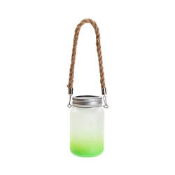 Lucerna 450 ml s rukojetí na provázku - zelený gradient