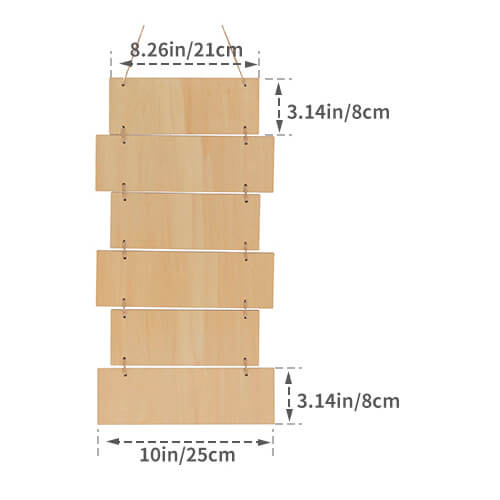Šest závěsných překližkových rámů pro sublimaci