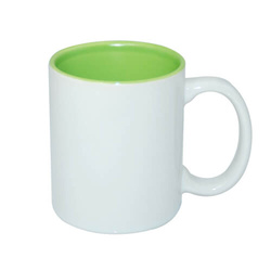 Hrnek 330ml se světle zeleným vnitřkem (sublimace termotransfer)