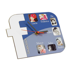 Nástěnné hodiny z MDF - Facebook - Sublimační tepelný přenos