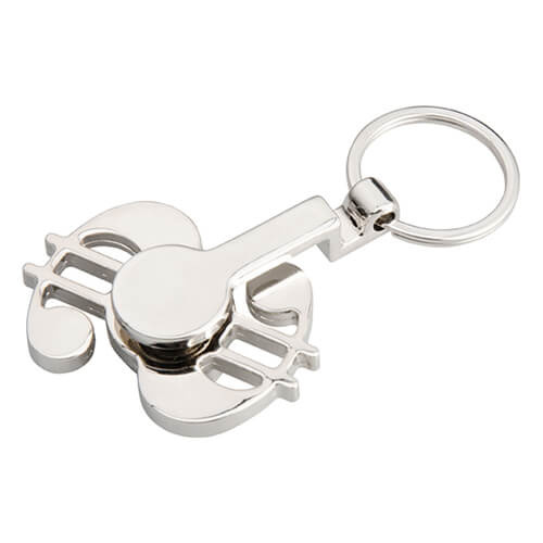 Kovová klíčenka - spinner pro sublimaci - Dollar