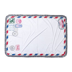 Plyšová deka 150 x 100 cm s obálkovým vzorem pro sublimaci