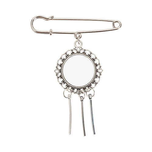 Kulatá brož - spínací špendlík se třemi pruhy pro sublimaci