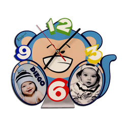 Stojanové hodiny z MDF - opice - sublimační termotransfer