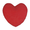 Plyšový povlak na polštář se srdcem pro sublimaci - červený a bílý
