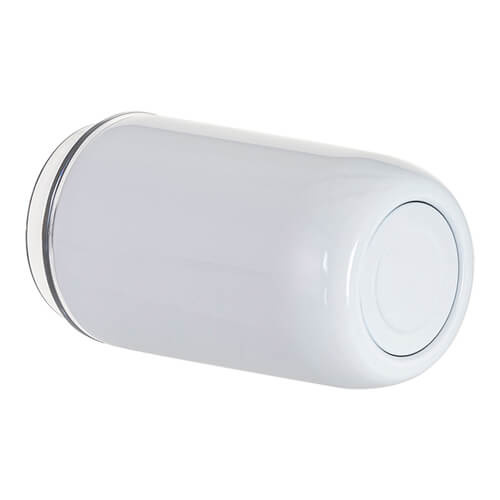 Hrnek z nerezové oceli 350 ml s víčkem a brčkem pro sublimaci - bílý