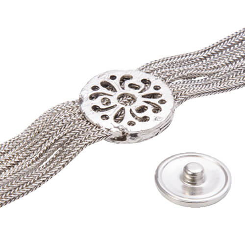 Kovový náramek s kroužkem Sublimace