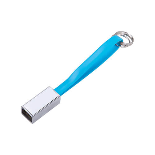 Přívěsek na klíče - datový kabel Lightning pro sublimaci - modrý