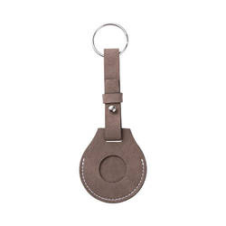 Kožená klíčenka s řemínkem / pouzdro AirTag pro sublimaci - šedá