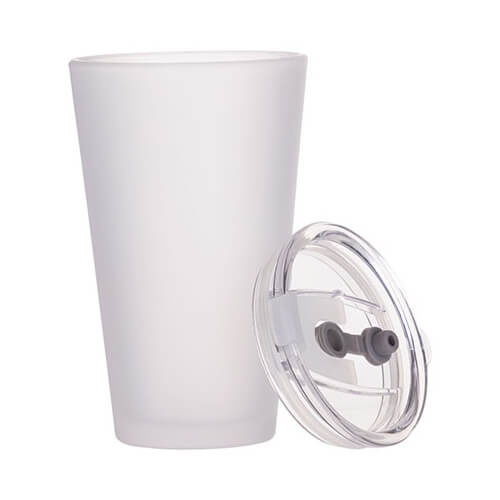 450ml matná sklenice s víčkem a brčkem pro sublimaci