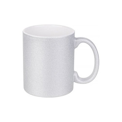 Hrnek 330 ml se třpytkami pro sublimaci - stříbrný