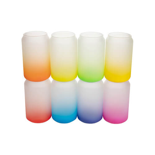 400 ml matné sklo pro sublimaci - zelený gradient