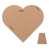 Fotorámeček - srdce z MDF pro sublimaci - 25,4 x 25,4 cm