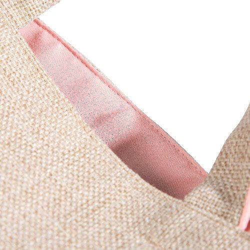 Lněná taška 29 x 34 cm pro sublimaci - růžové uši